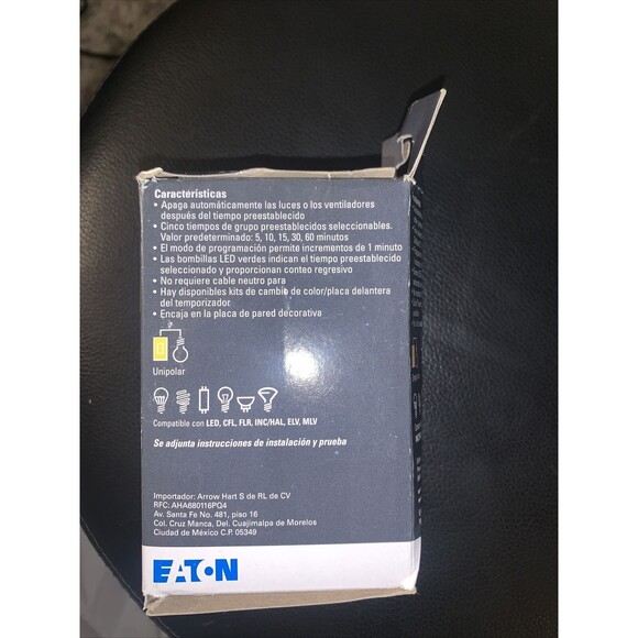 5 Button Program Timer Cooper Wiring Device PT18M-BK Unv 1800W 120V 15 - Picture 2 of 4